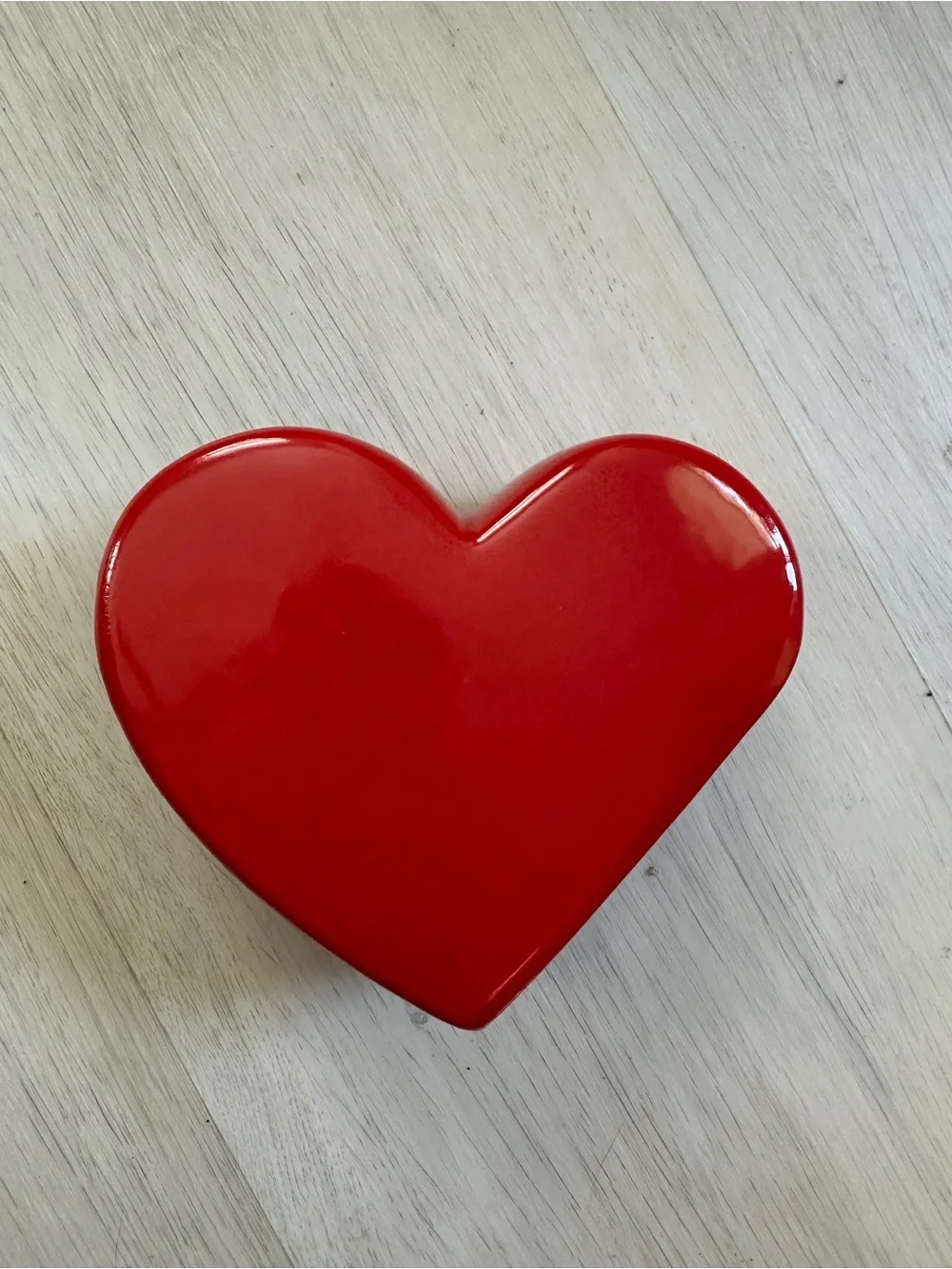 Red Heart Ceramic Valentine Vase